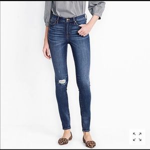 J Crew Skinny Stretch Distressed Denim Jeans 28